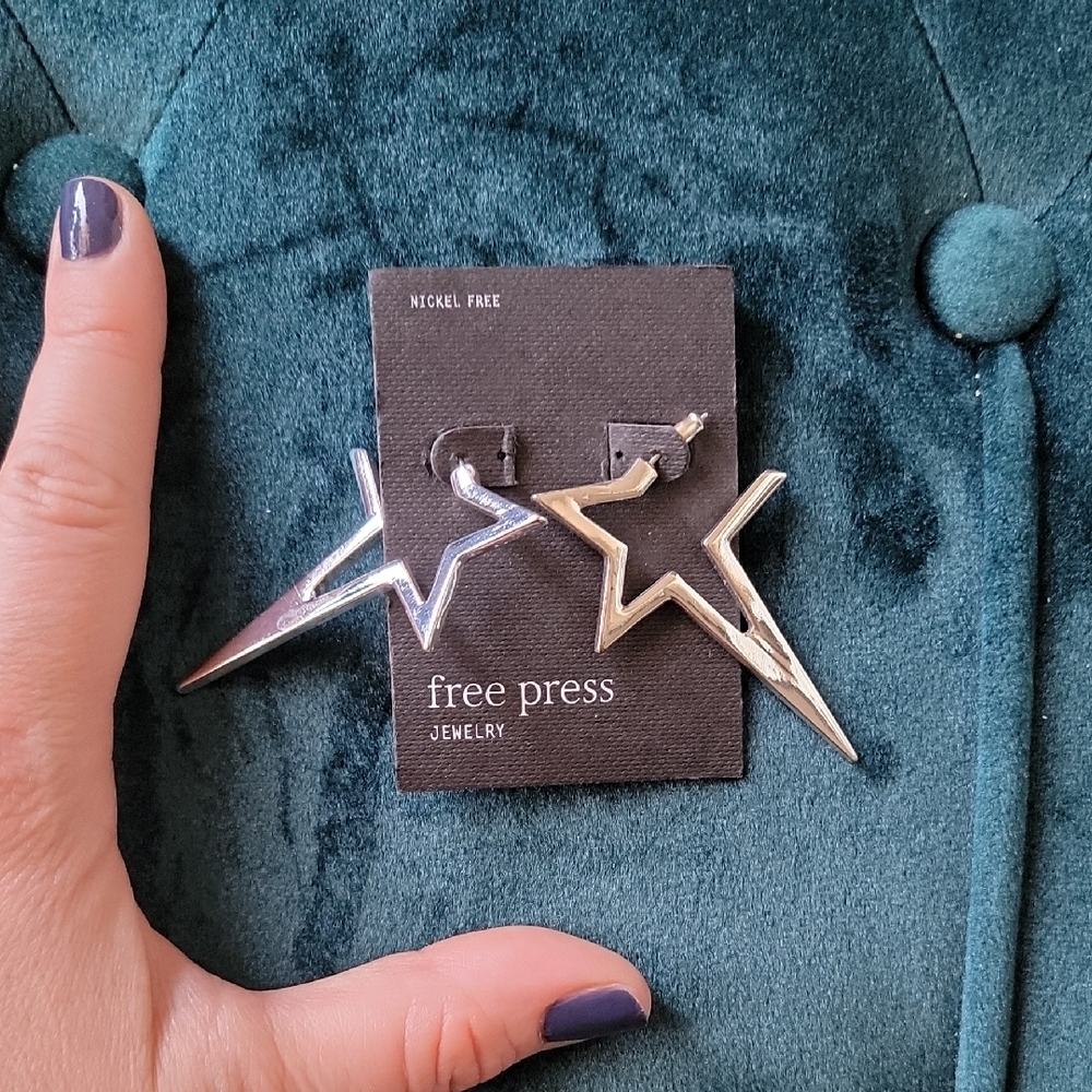 Free Press Silver Star Earrings - Picture 12 of 12